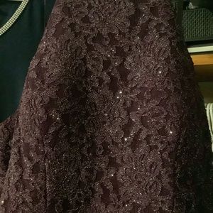Plum Sparkle Prom Dress